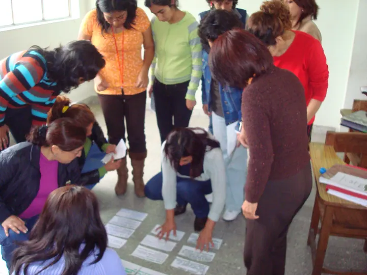 Trabajo con material organizador · PRONAFCAP